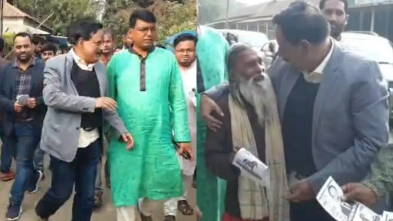 বুলেটপ্রুফ জ্যাকেট পরে নির্বাচনী প্রচারণা, এলাকায় চাঞ্চল্য